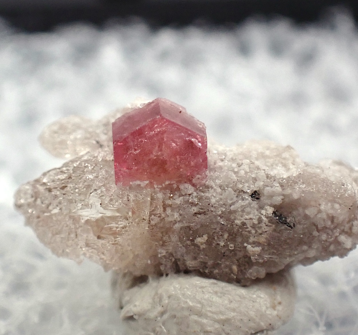 Red Beryl On Topaz