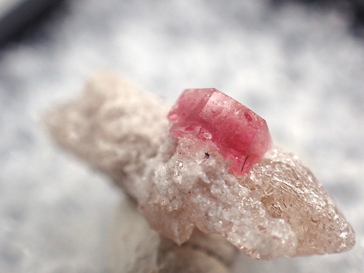 Red Beryl On Topaz