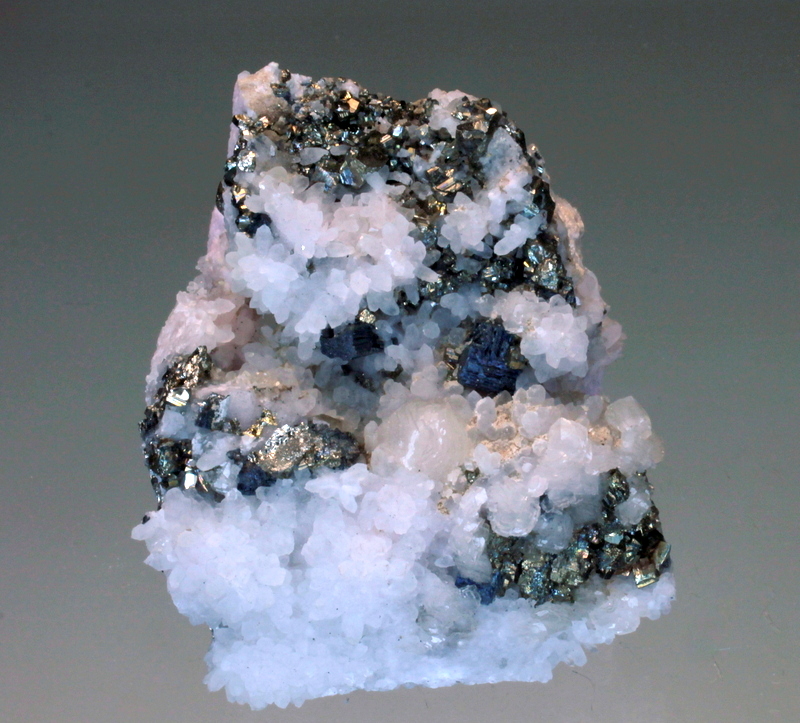 Bournonite Quartz Manganoan Calcite Pyrite & Rhodochrosite