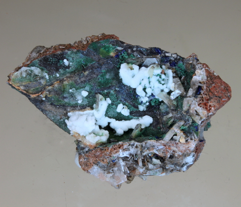 Zincolivenite Azurite Baryte Dolomite Calcite & Aragonite