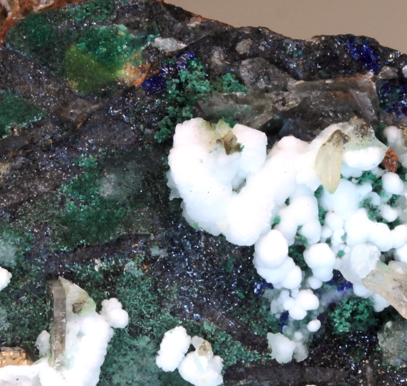 Zincolivenite Azurite Baryte Dolomite Calcite & Aragonite