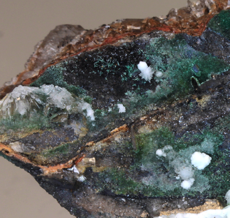 Zincolivenite Azurite Baryte Dolomite Calcite & Aragonite