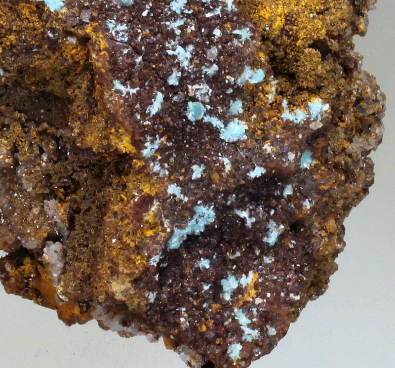 Aurichalcite On Limonite Psm Calcite