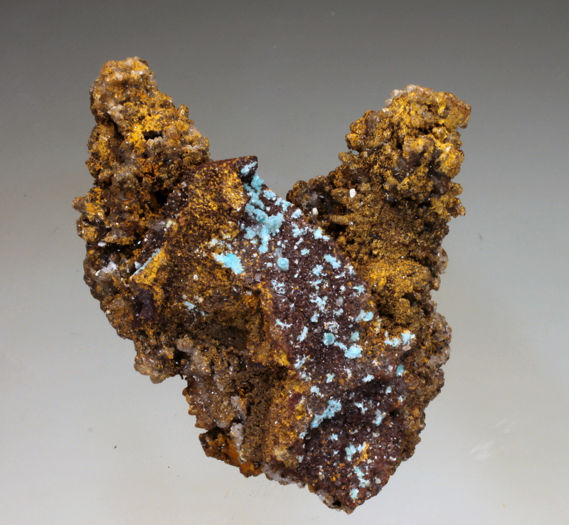 Aurichalcite On Limonite Psm Calcite