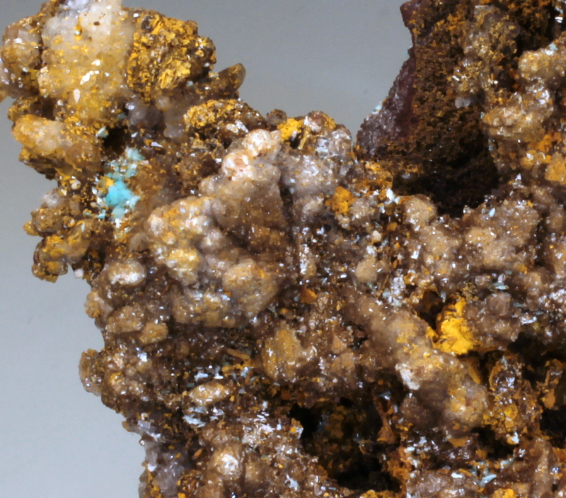 Aurichalcite On Limonite Psm Calcite