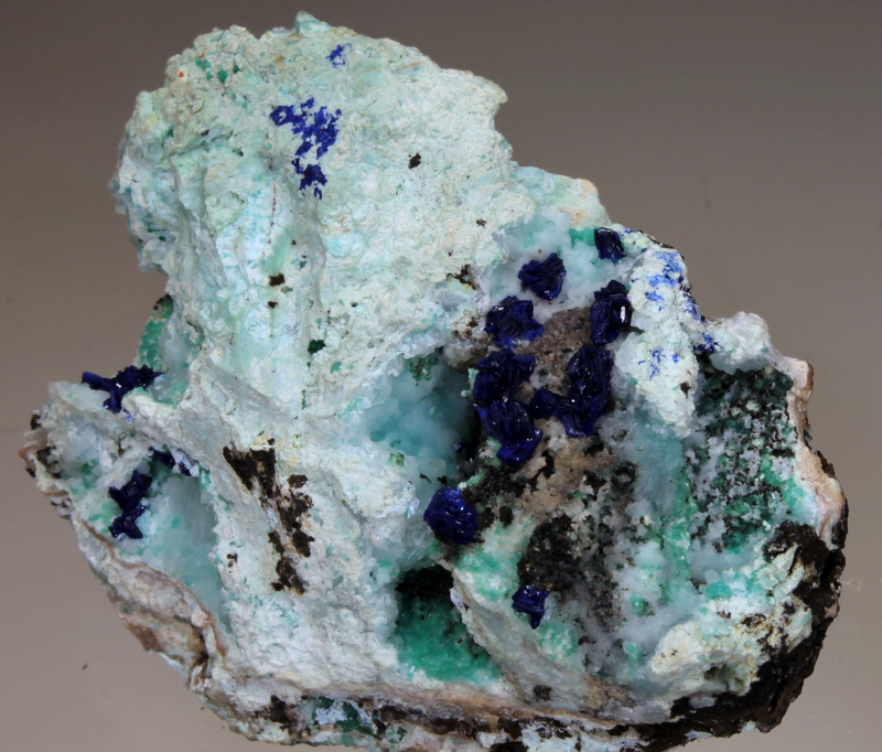 Azurite Smithsonite Adamite & Gibbsite