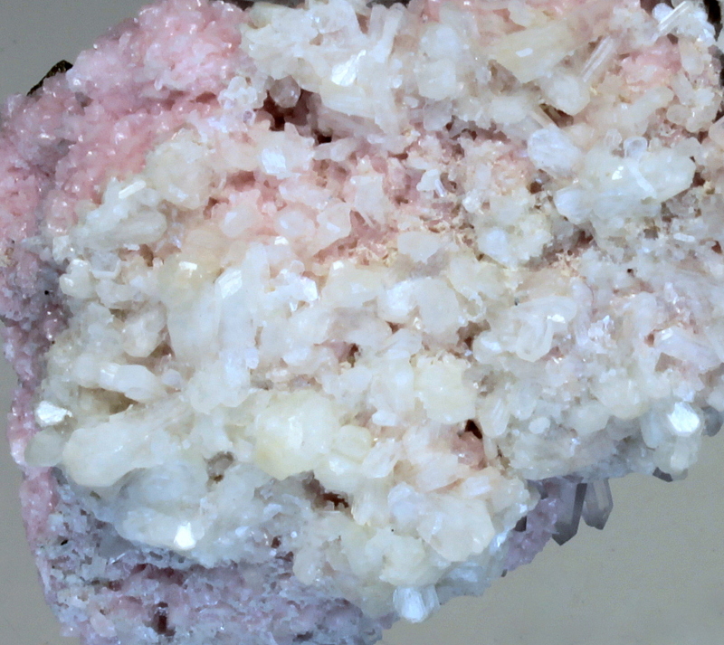 Rhodochrosite Stilbite Chalcopyrite & Quartz