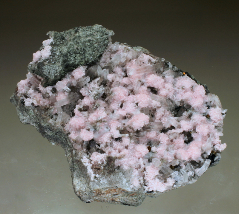 Rhodochrosite Quartz & Chalcopyrite