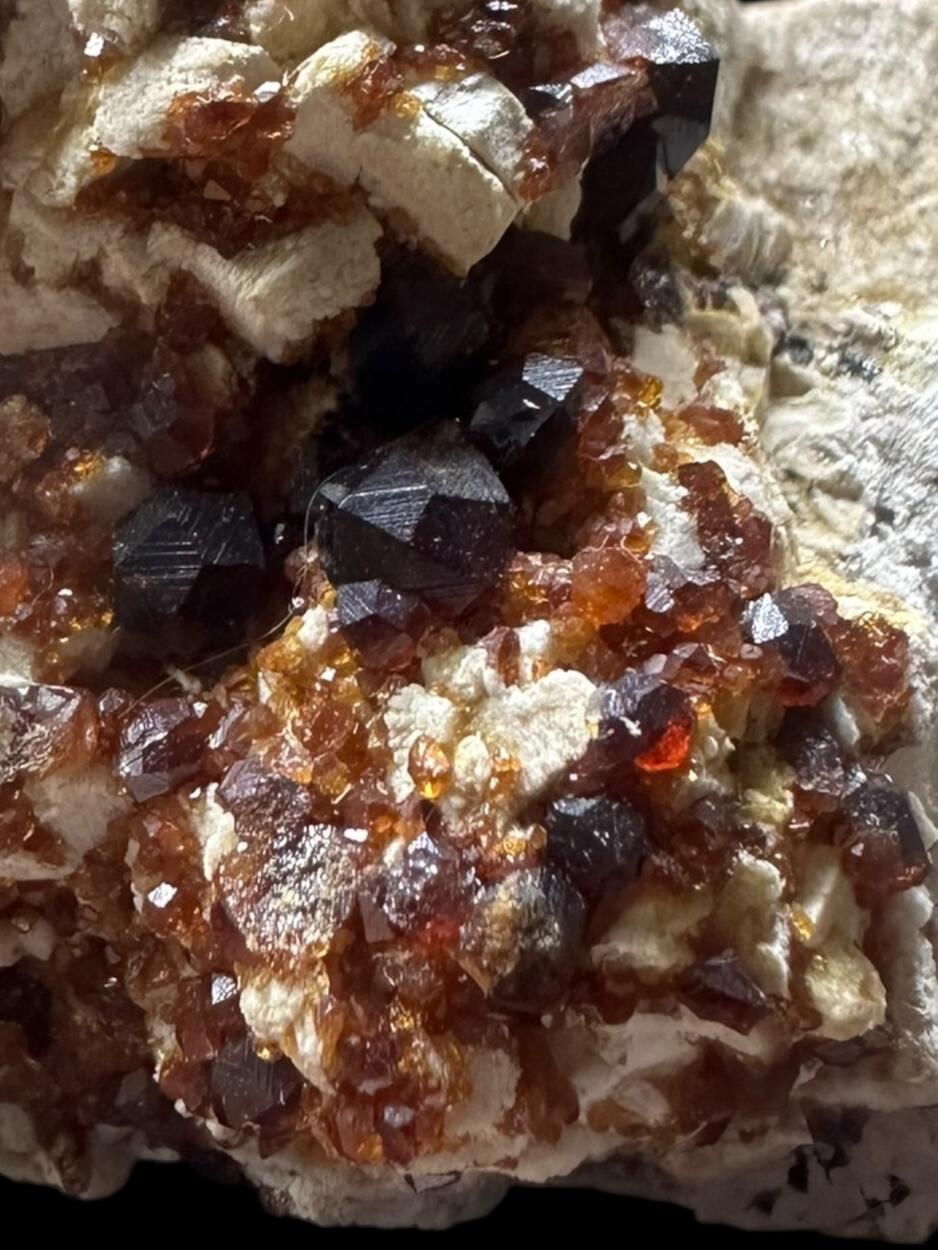 Spessartine On Feldspar