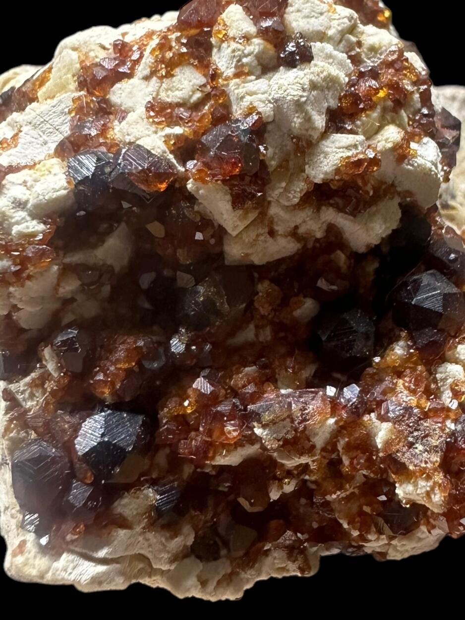 Spessartine On Feldspar