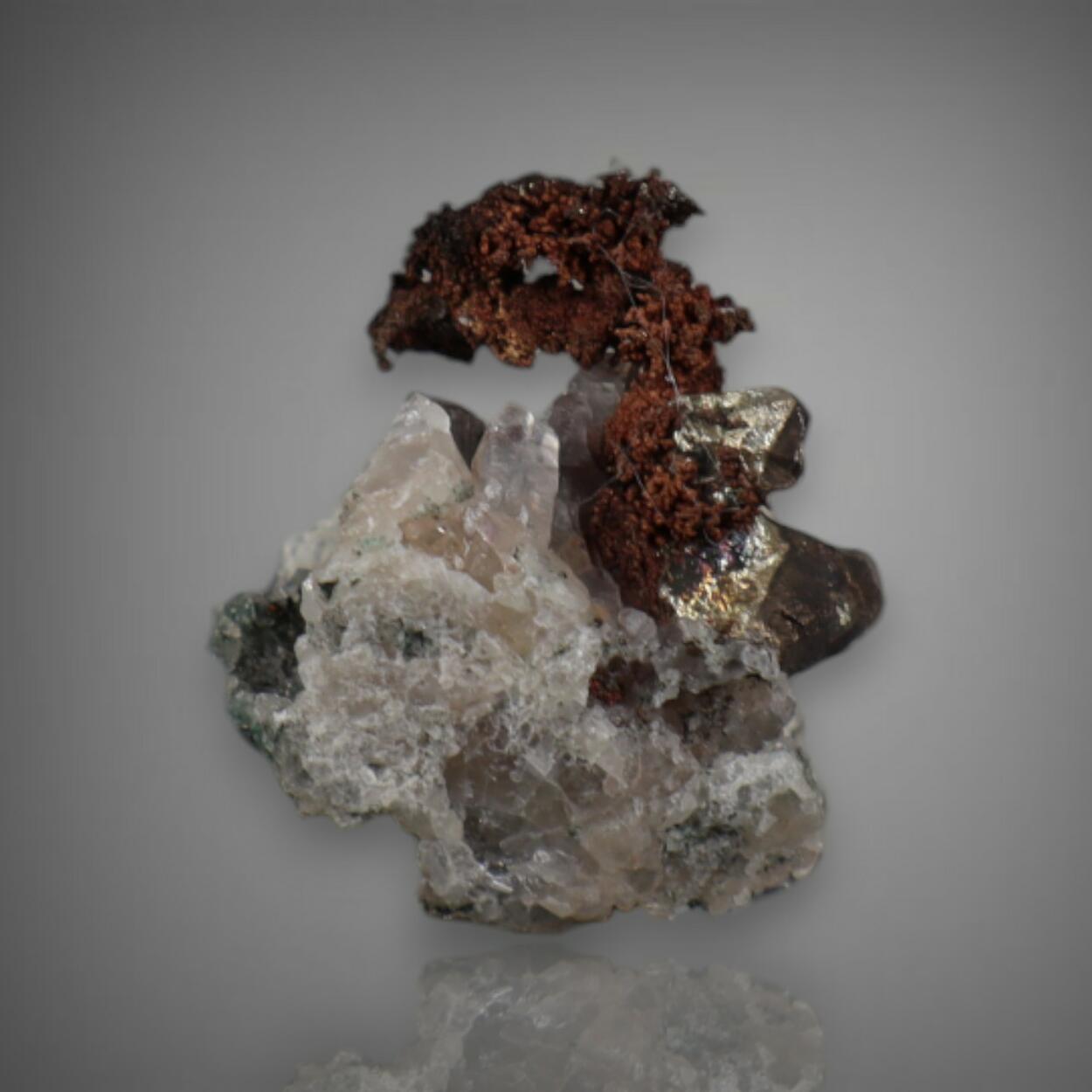 Native Silver Copper Quartz