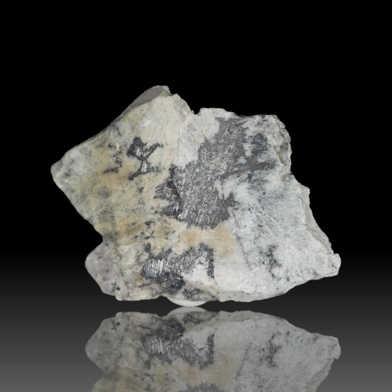 Native Silver With Acanthite Pearceite & Baryte