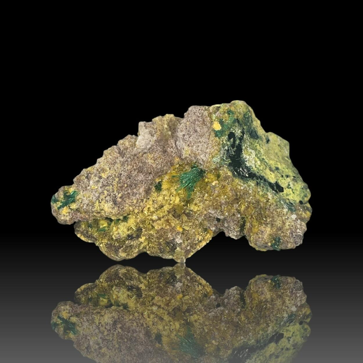 Uranophane With Torbernite & Kasolite