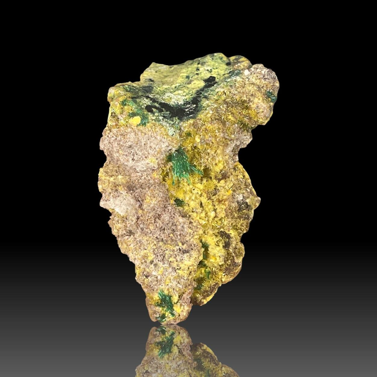 Uranophane With Torbernite & Kasolite