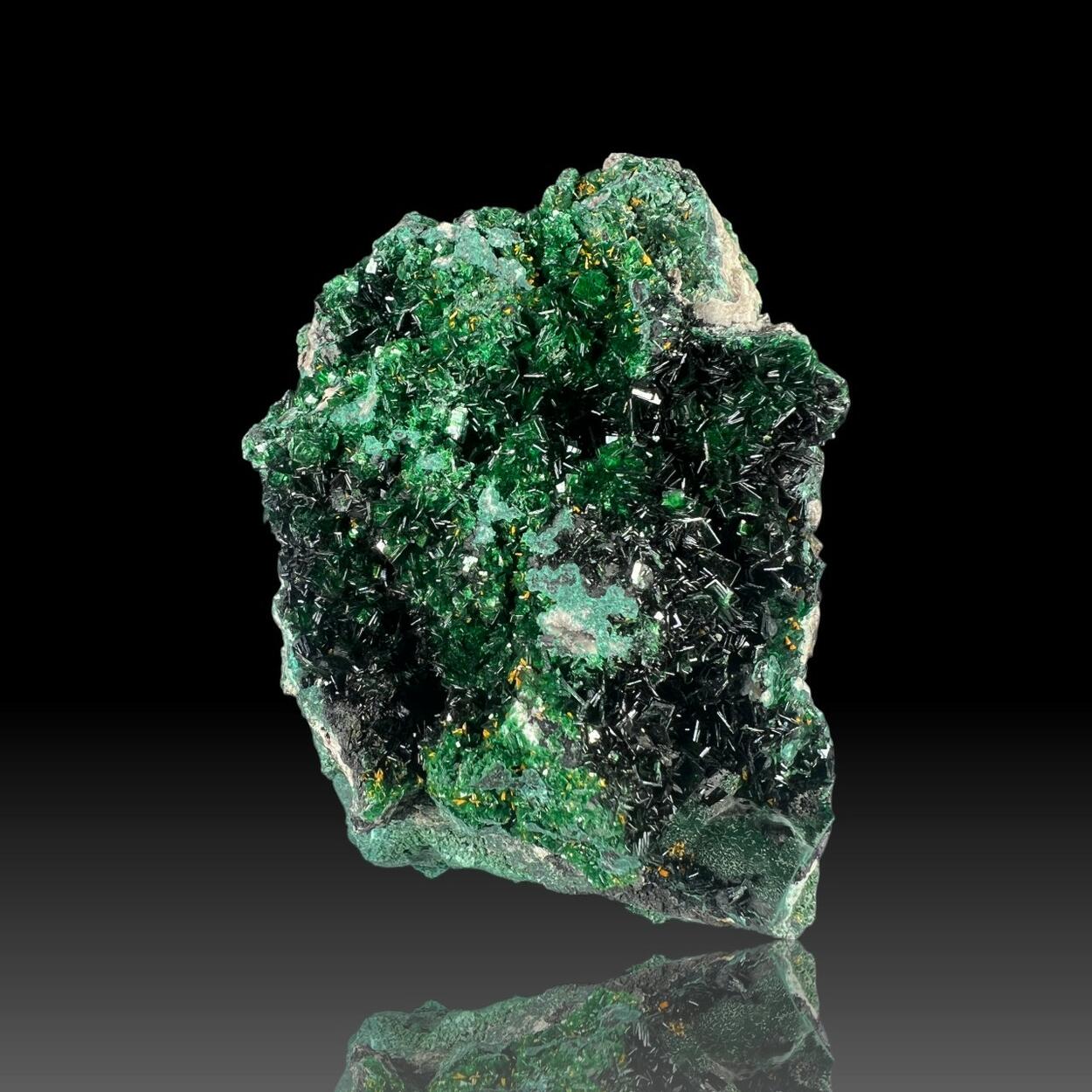 Metatorbernite With Kasolite & Malachite