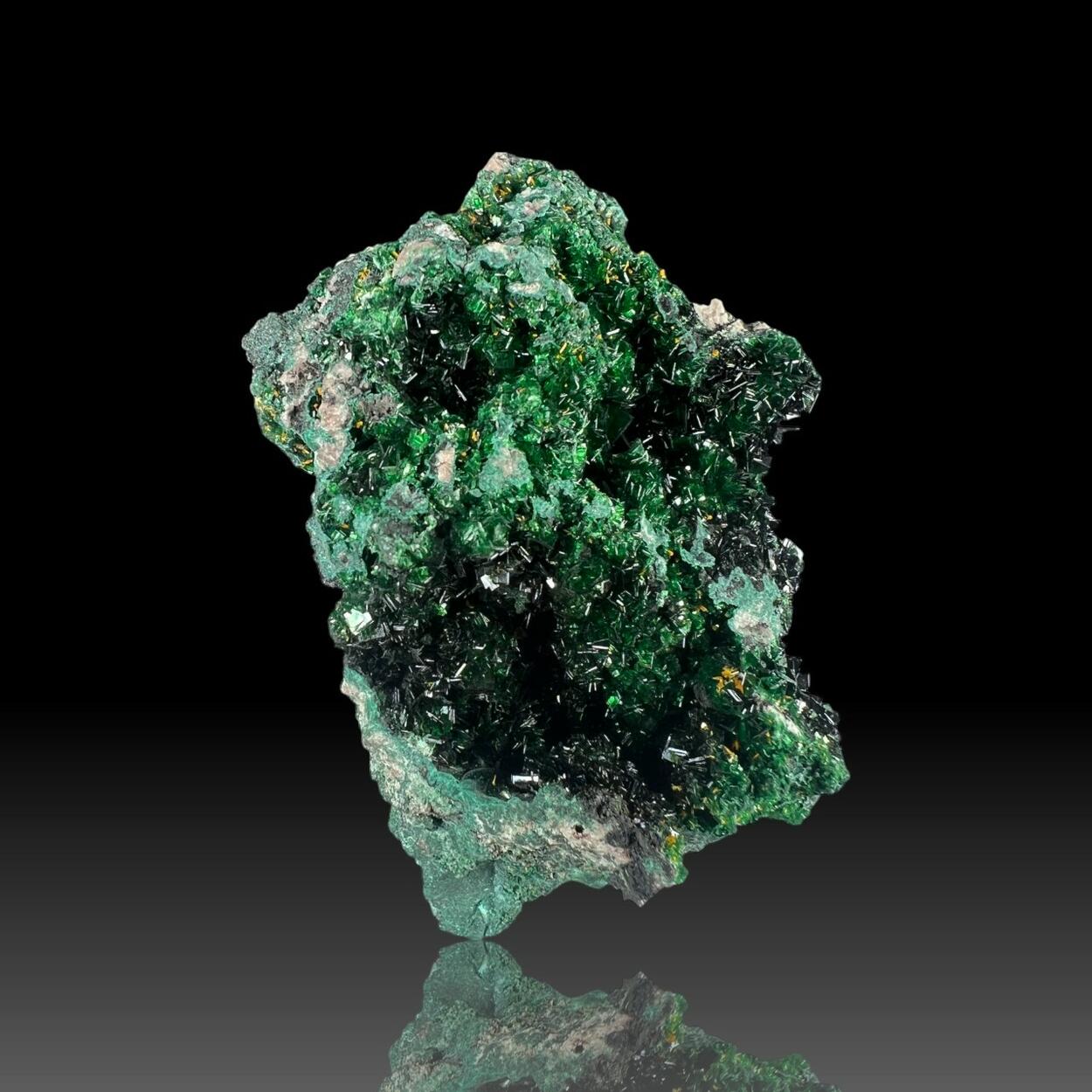 Metatorbernite With Kasolite & Malachite