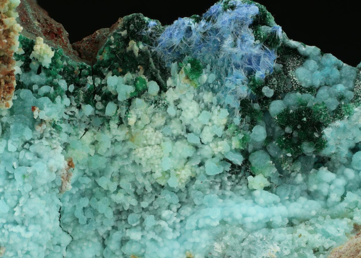 Chalcoalumite Brochantite & Cyanotrichite