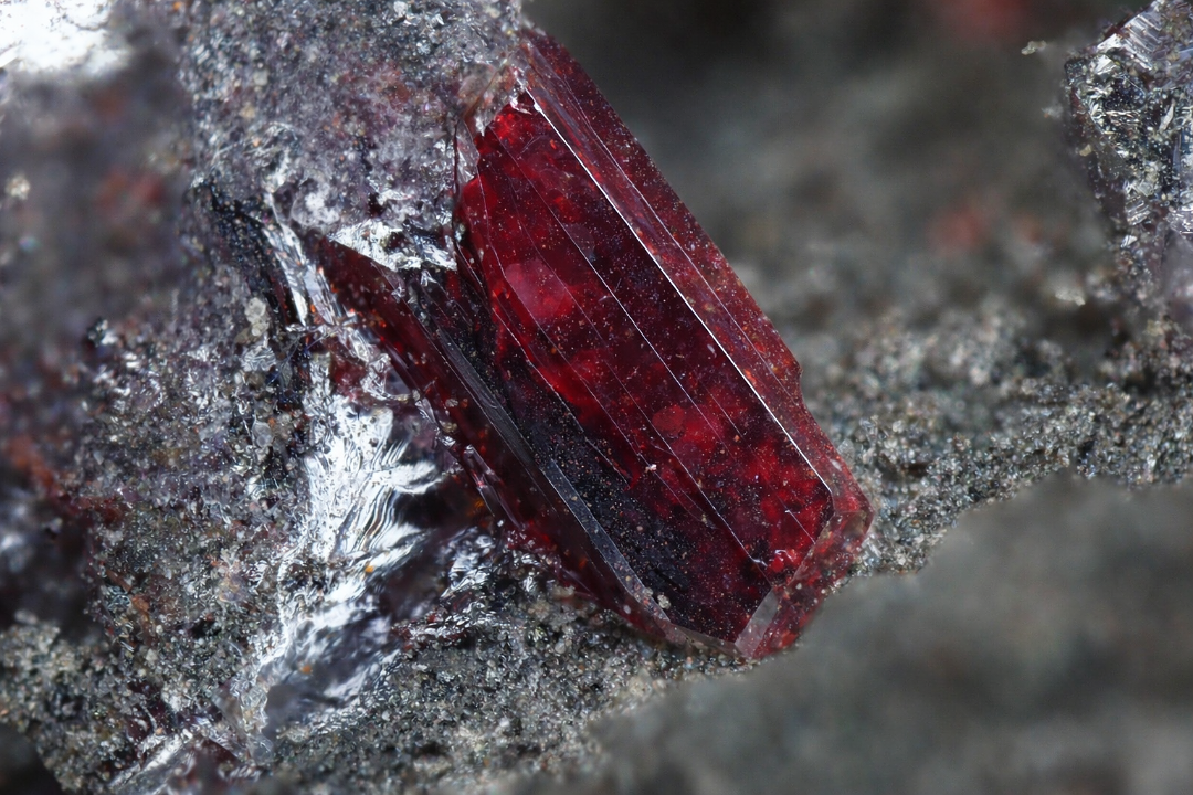 Proustite On Native Arsenic