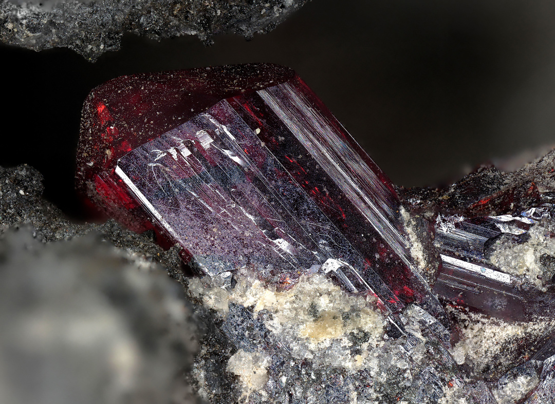 Proustite On Native Arsenic