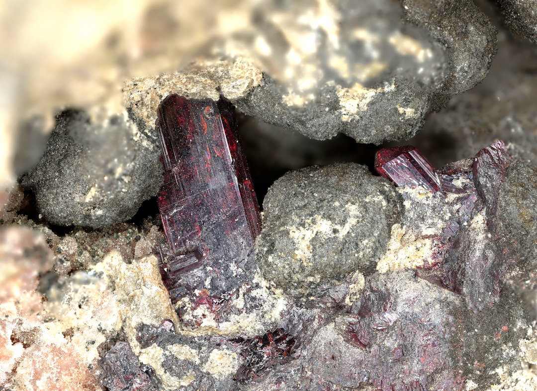 Proustite On Native Arsenic