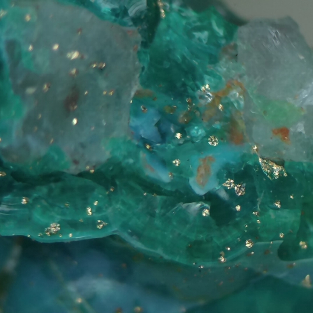 Chrysocolla & Native Gold