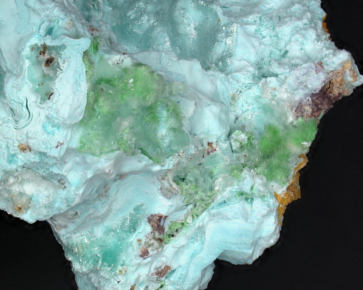 Agardite-(La) On Aurichalcite