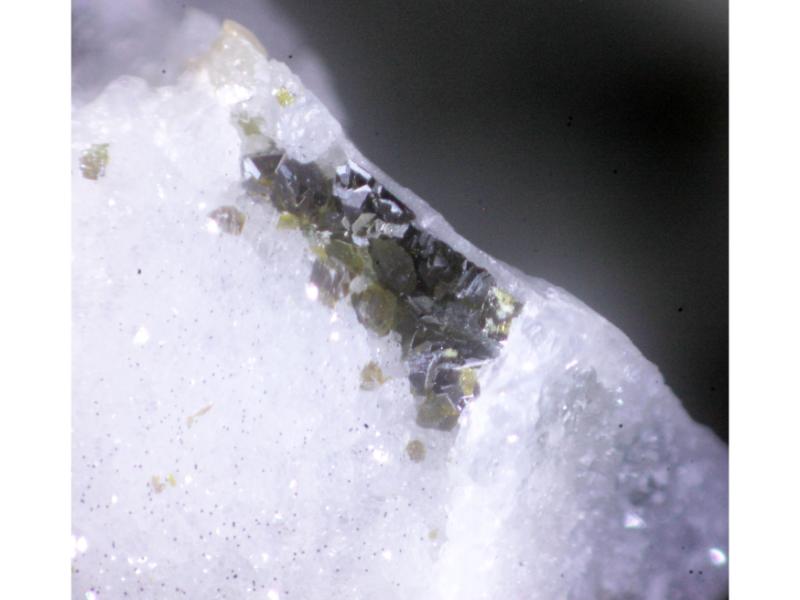 Tripuhyite & Olivenite & Fluorite