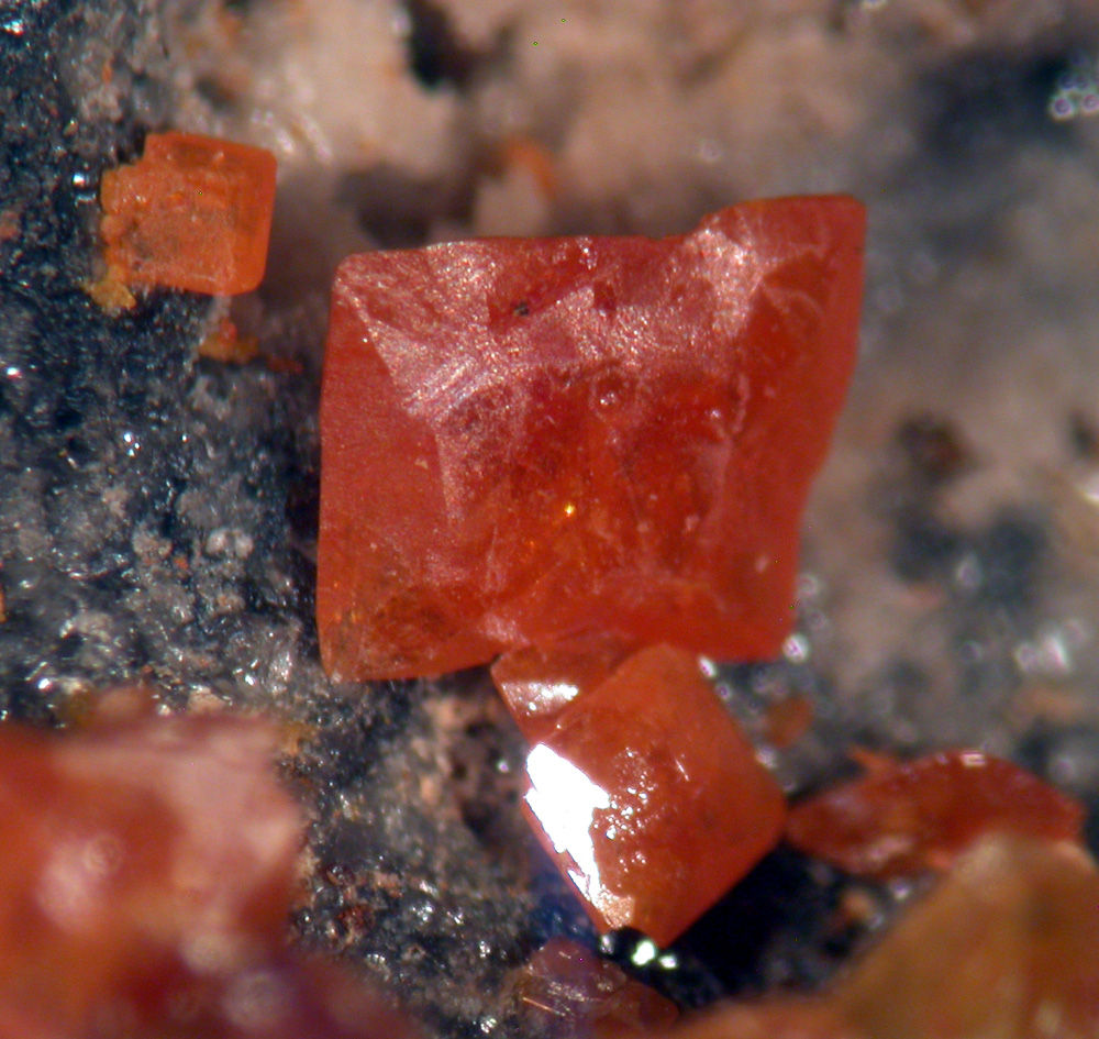 Wulfenite Vanadinite & Calcite