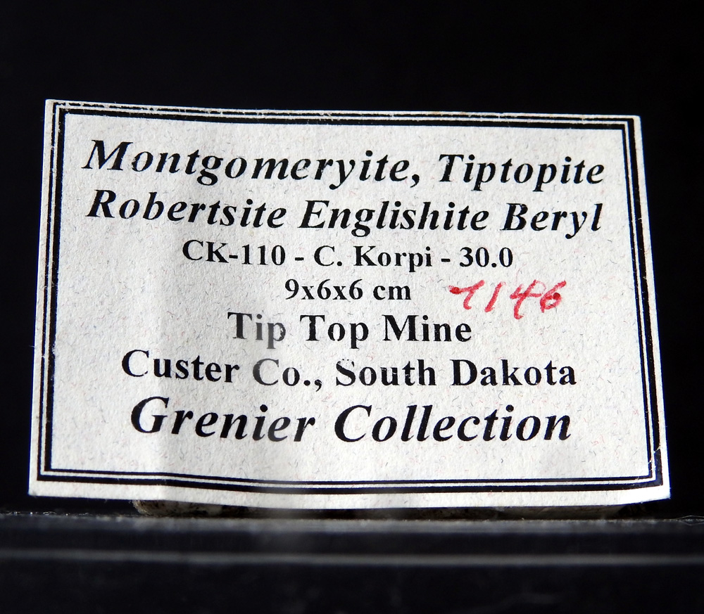 Tiptopite Montgomeryite Robertsite Englishite & Roscherite