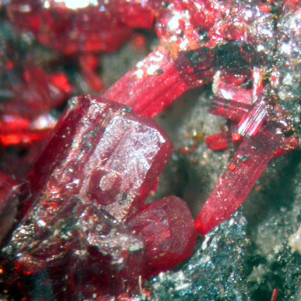 Proustite Polybasite & Minium