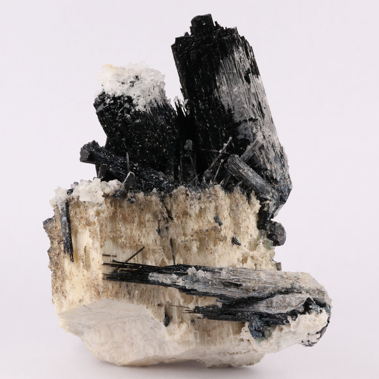 Opal-AN On Orthoclase With Schorl