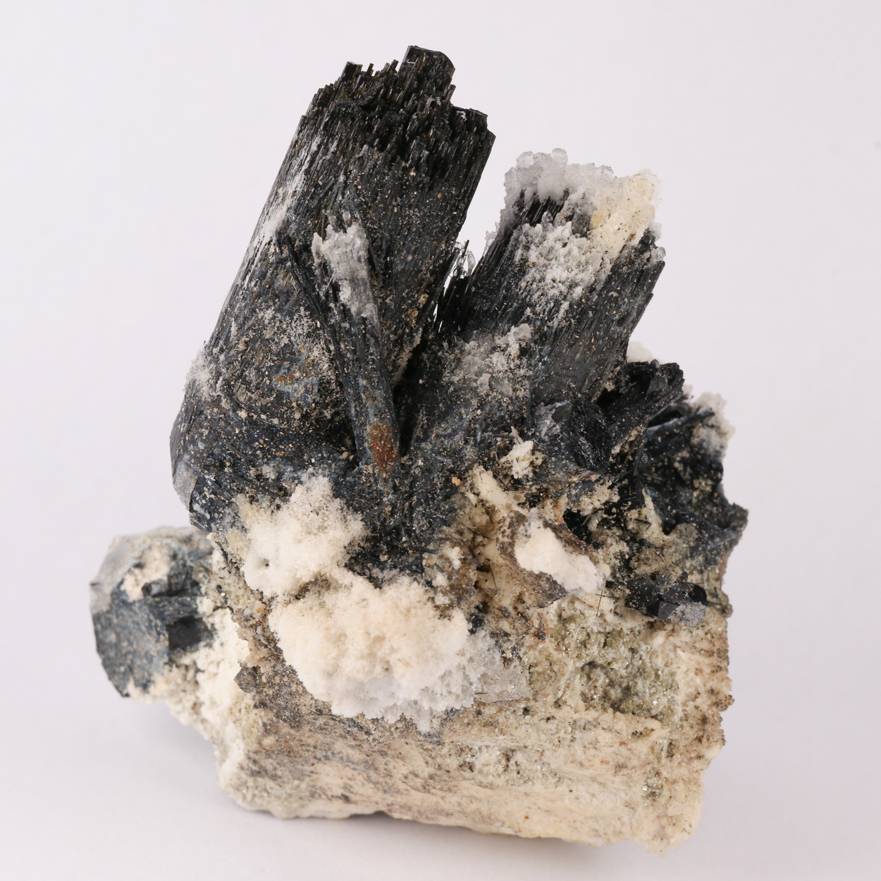 Opal-AN On Orthoclase With Schorl