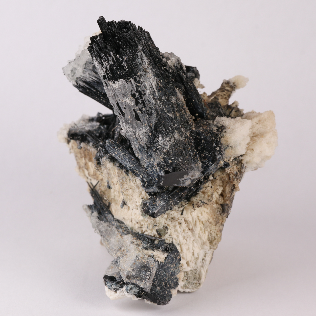 Opal-AN On Orthoclase With Schorl