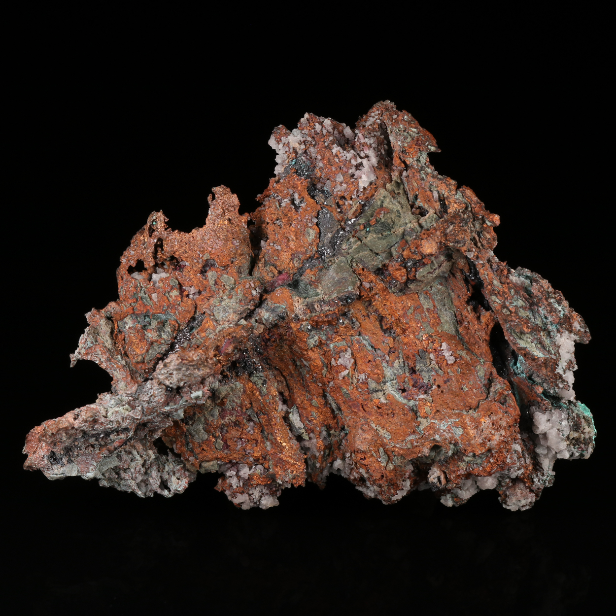 Native Copper & Cuprite With Quartz