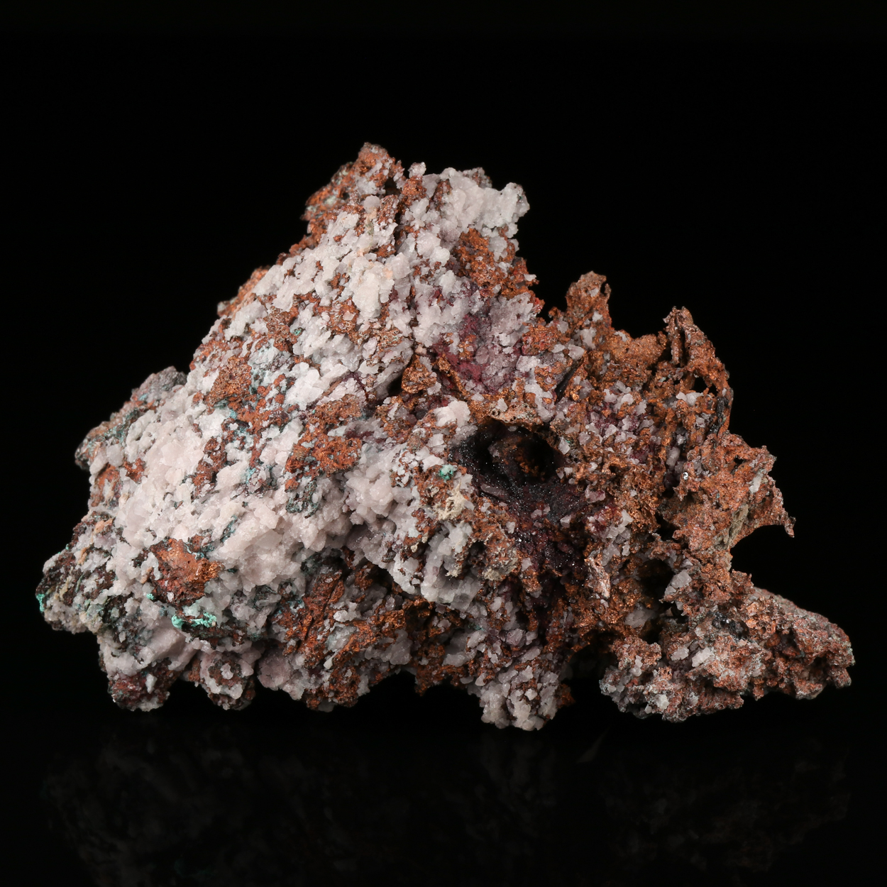 Native Copper & Cuprite With Quartz