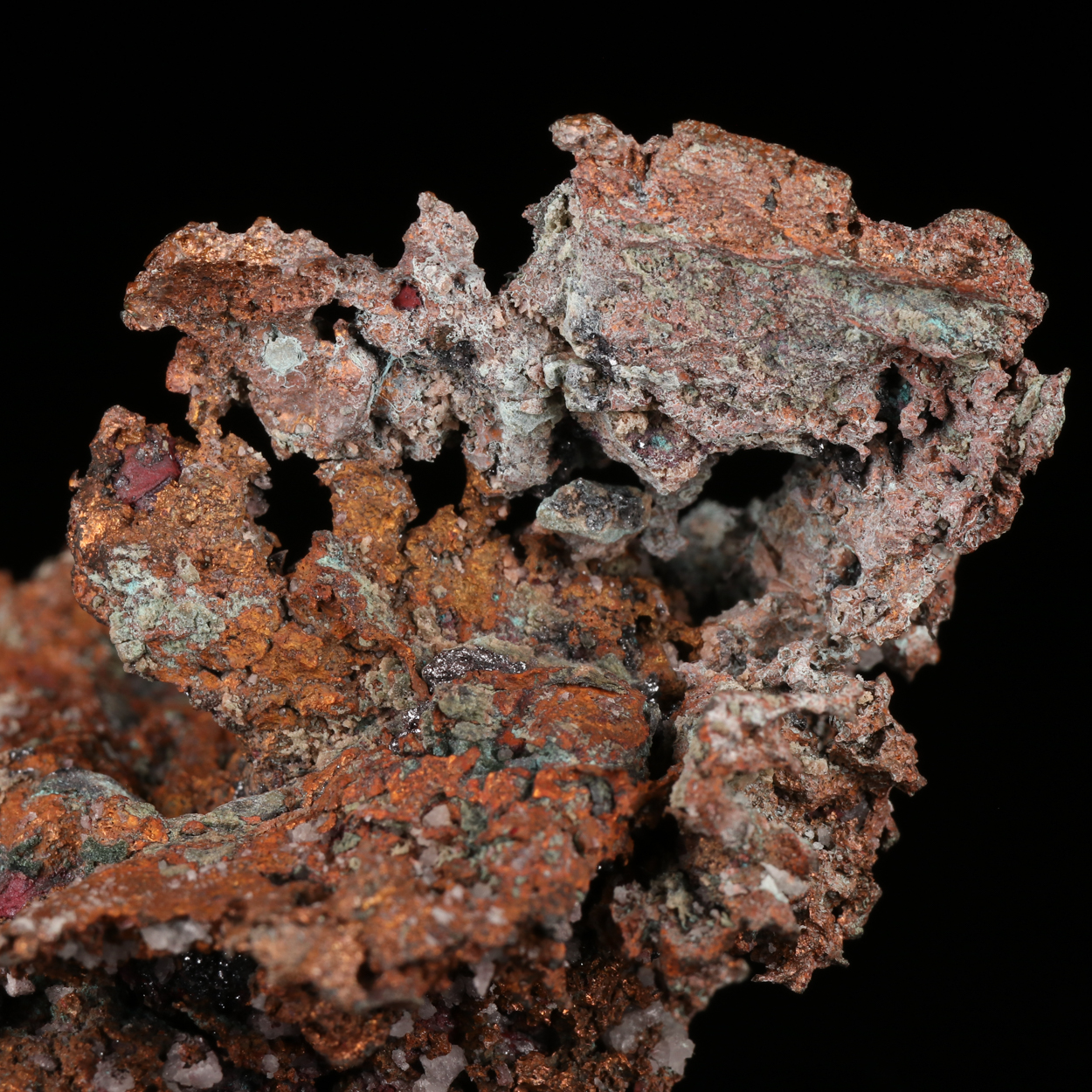 Native Copper & Cuprite With Quartz