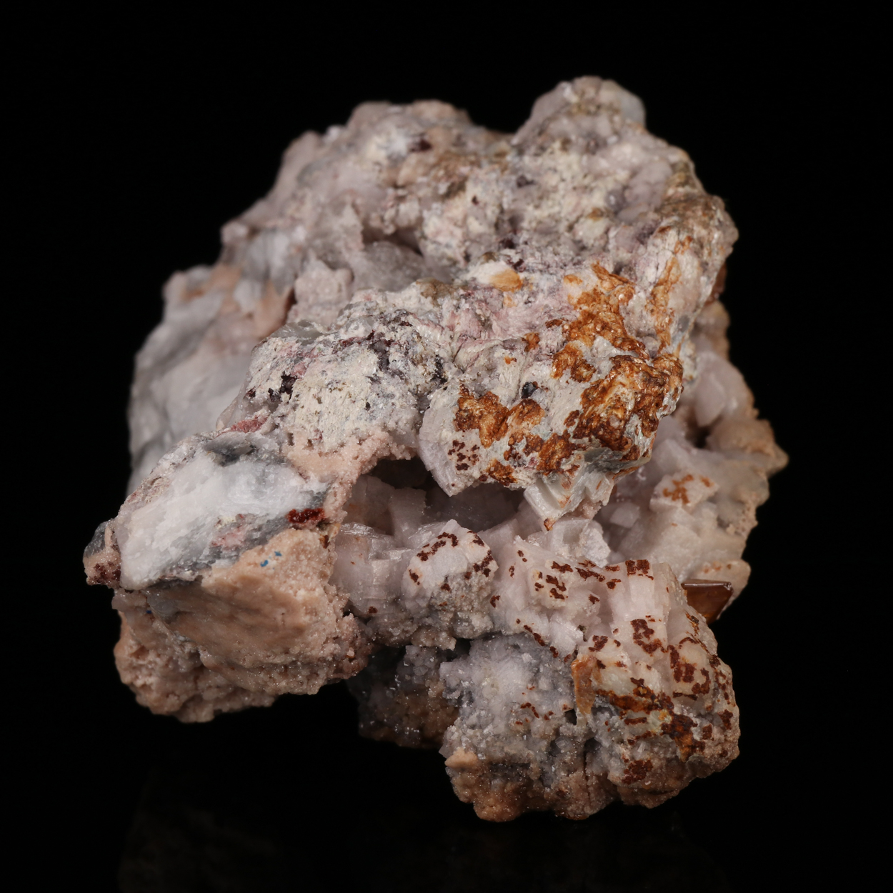 Wulfenite On Calcite On Dolomite