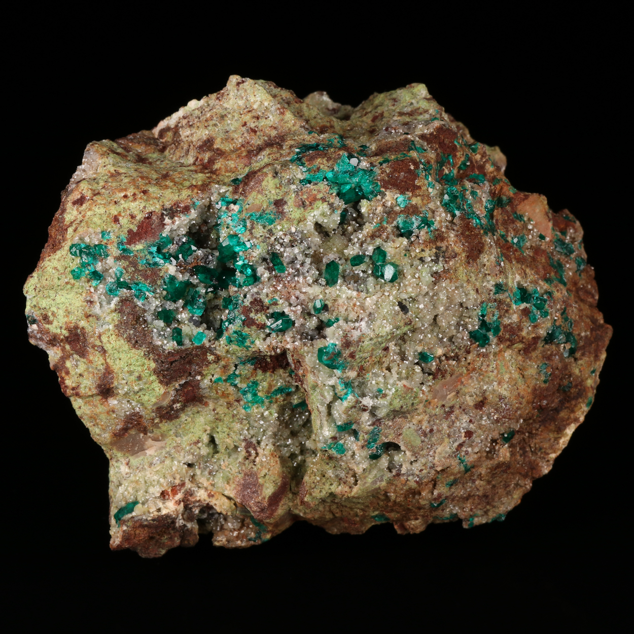 Dolomite With Dioptase