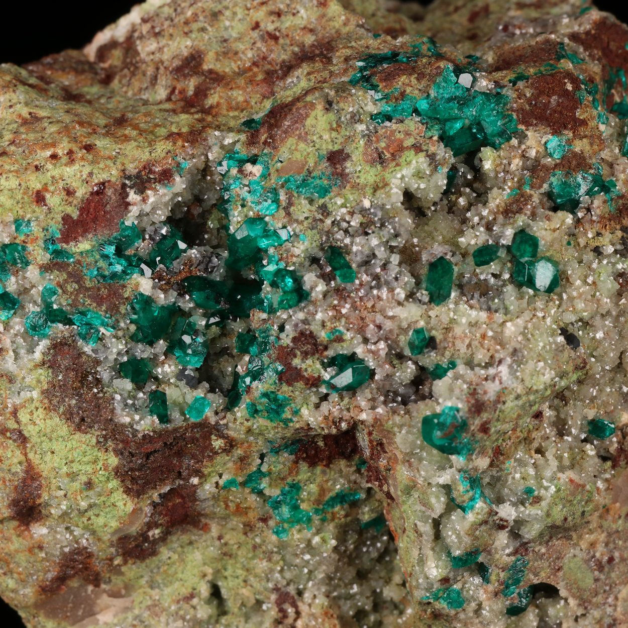 Dolomite With Dioptase