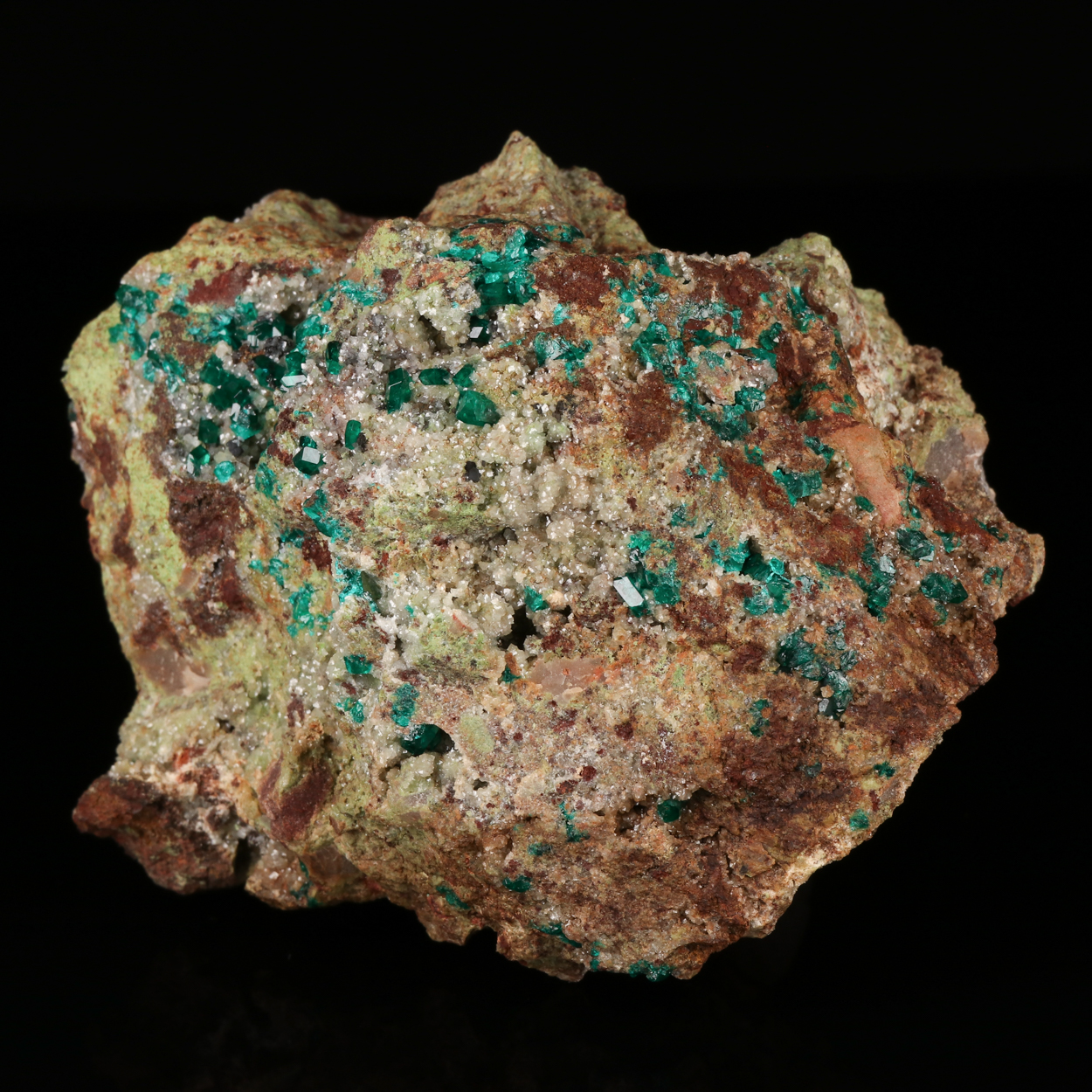 Dolomite With Dioptase