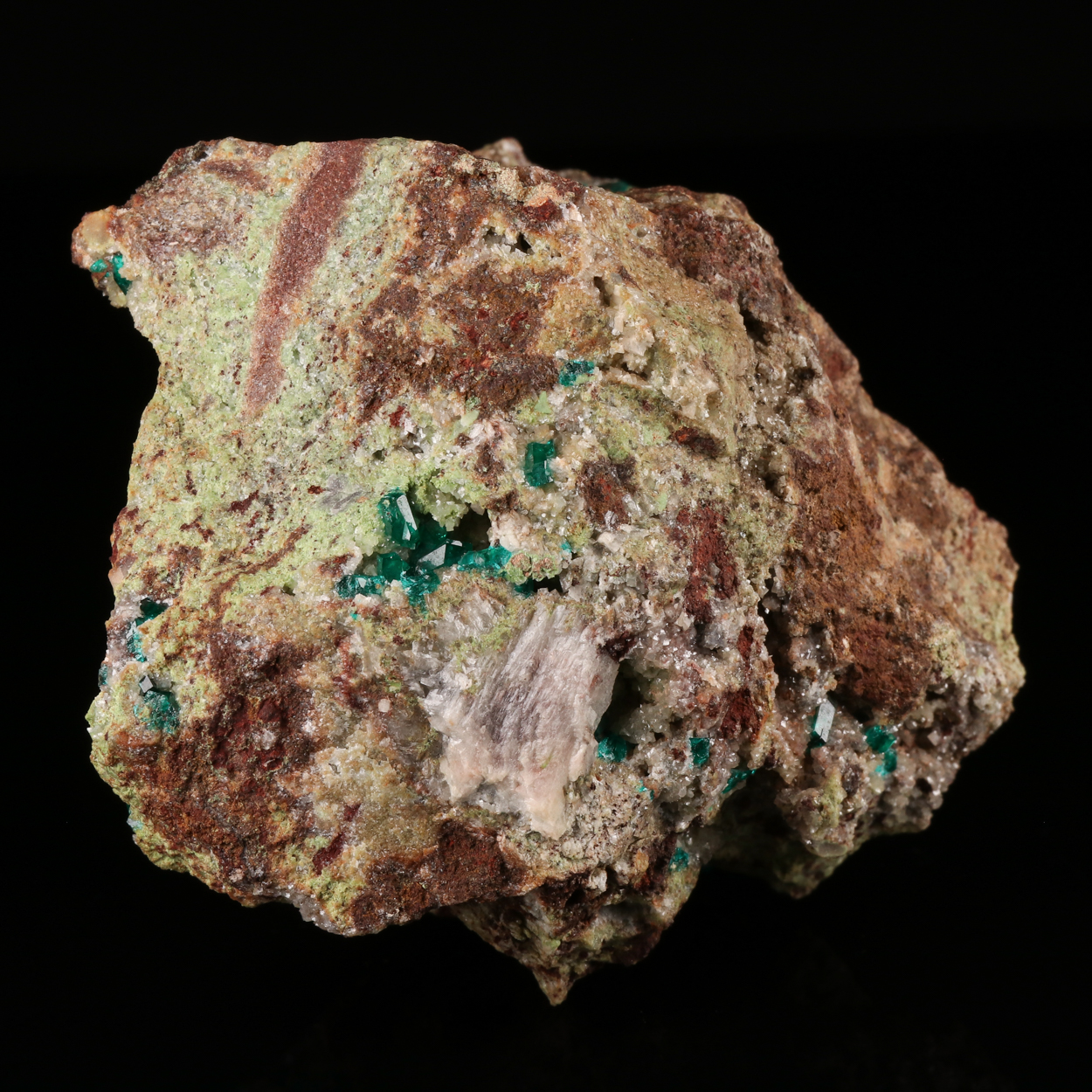 Dolomite With Dioptase