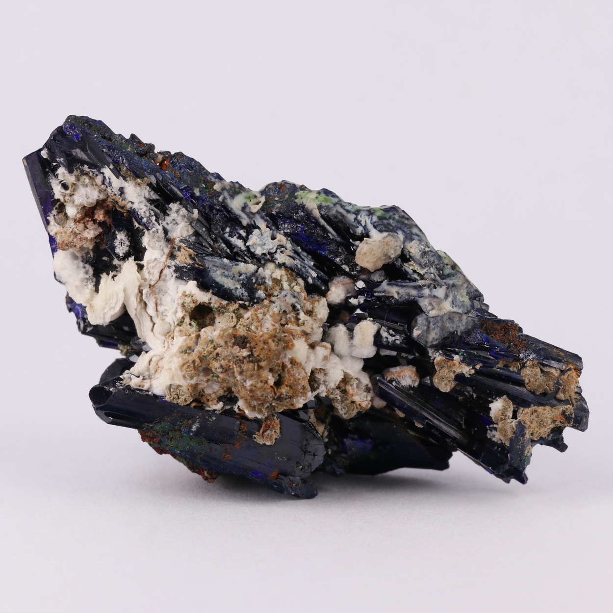 Duftite & Smithsonite With Dundasite On Azurite