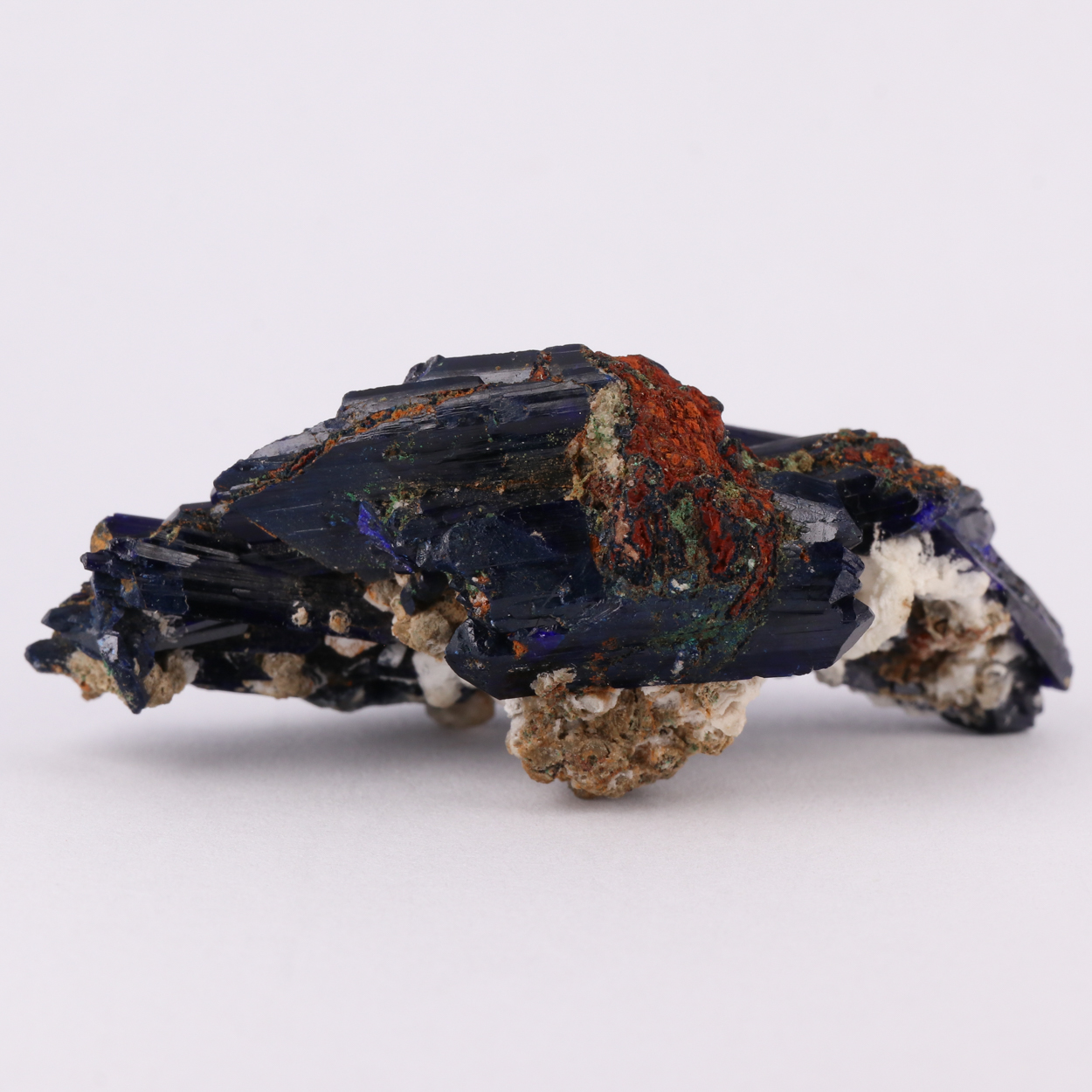 Duftite & Smithsonite With Dundasite On Azurite