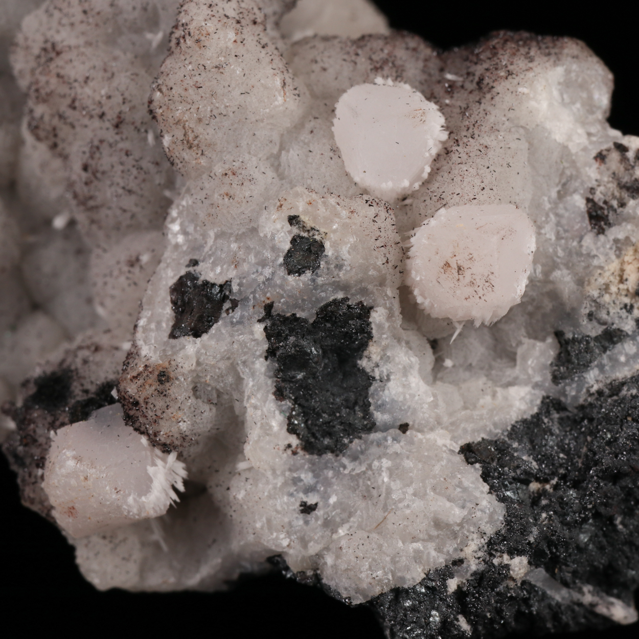 Calcite On Calcite With Manganite