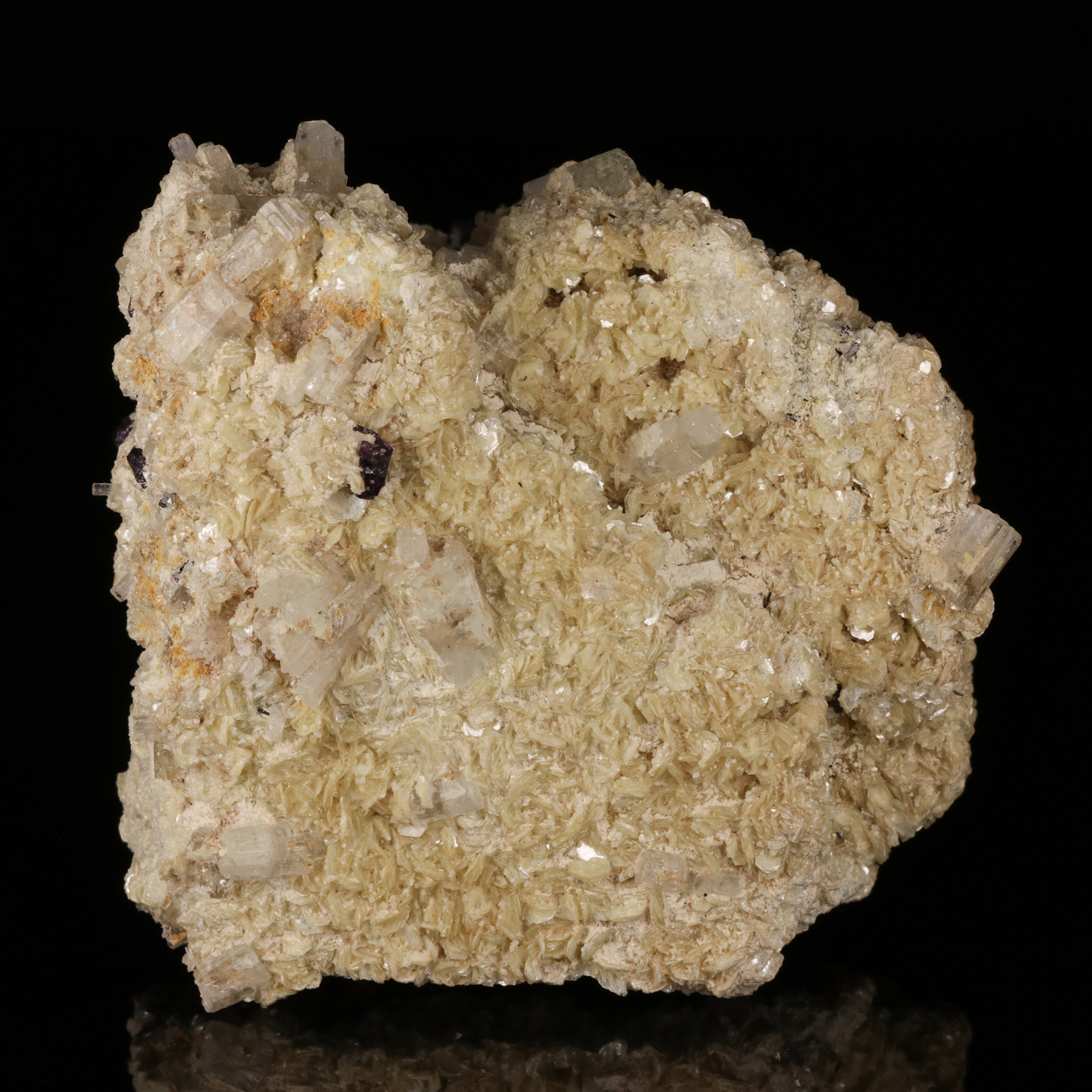 Muscovite With Goshenite & Fluorite