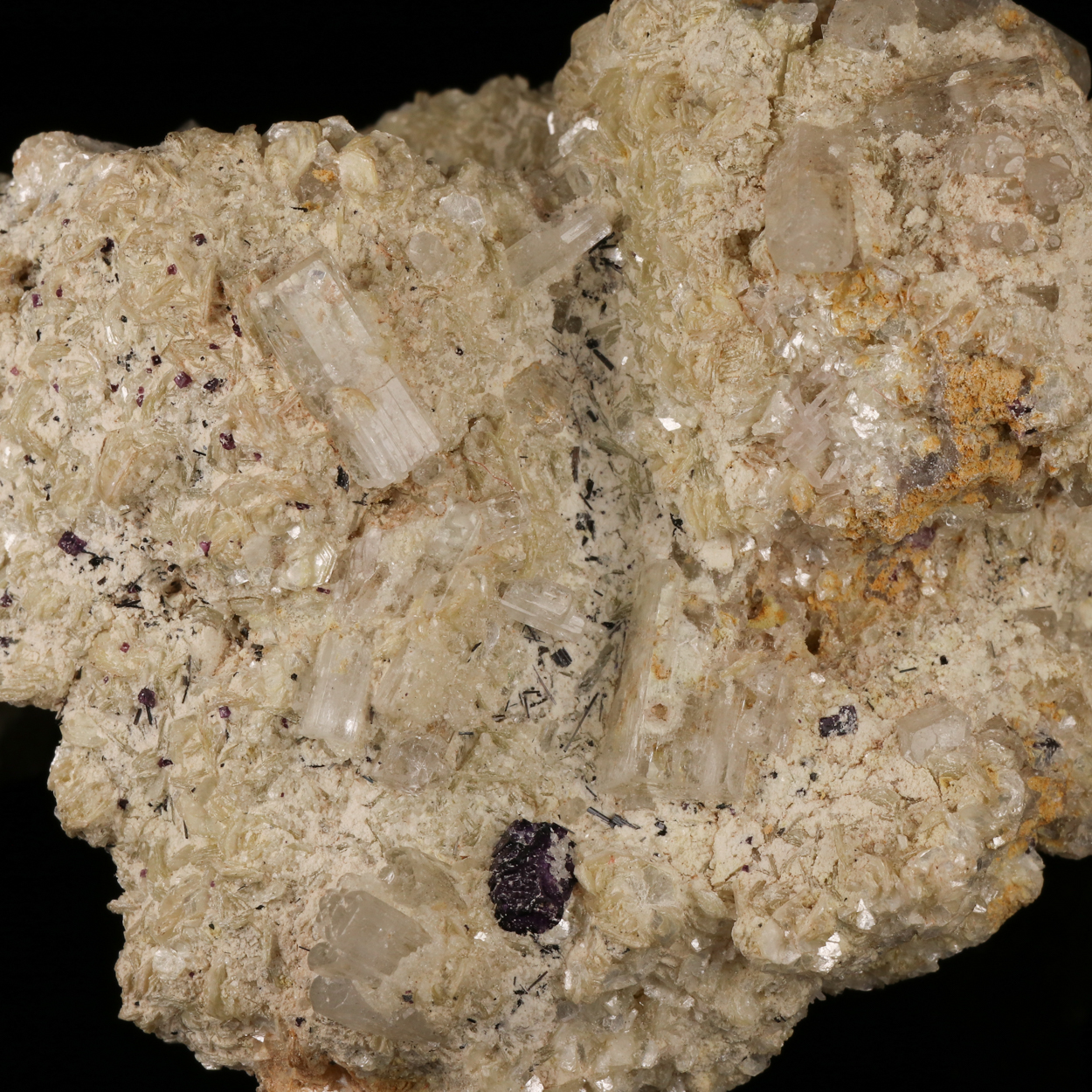 Muscovite With Goshenite & Fluorite