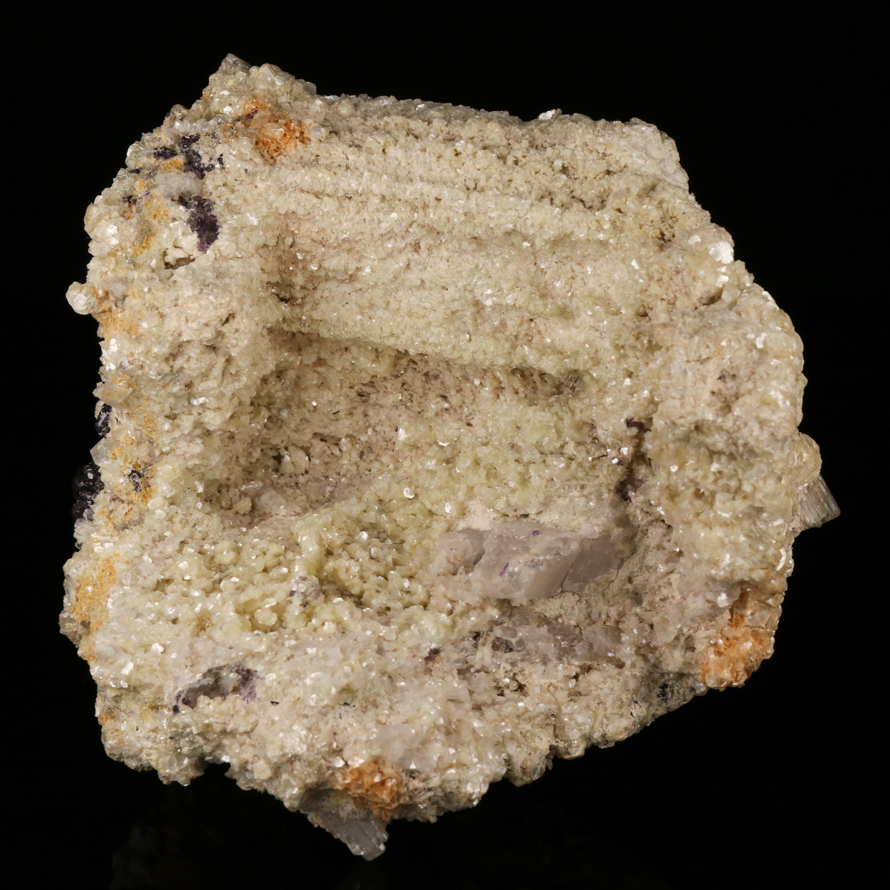 Muscovite With Goshenite & Fluorite