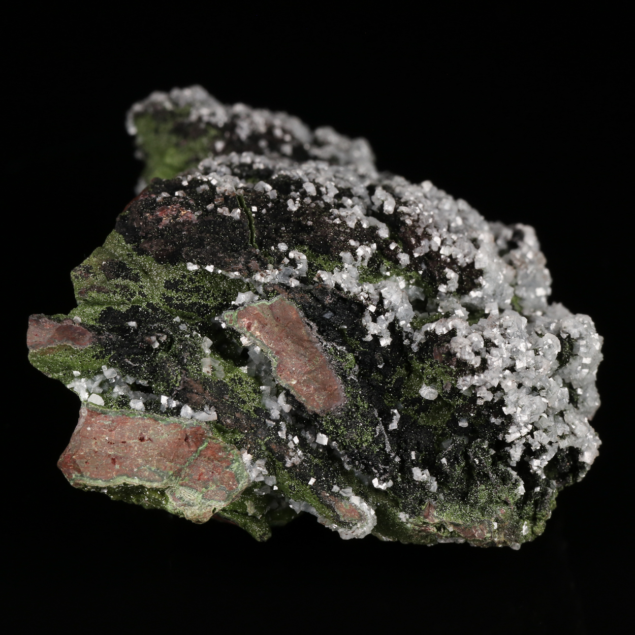 Dolomite On Heterogenite With Olivenite