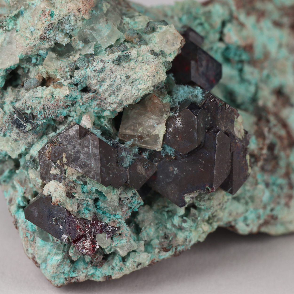 Plancheite & Chrysocolla With Cuprite