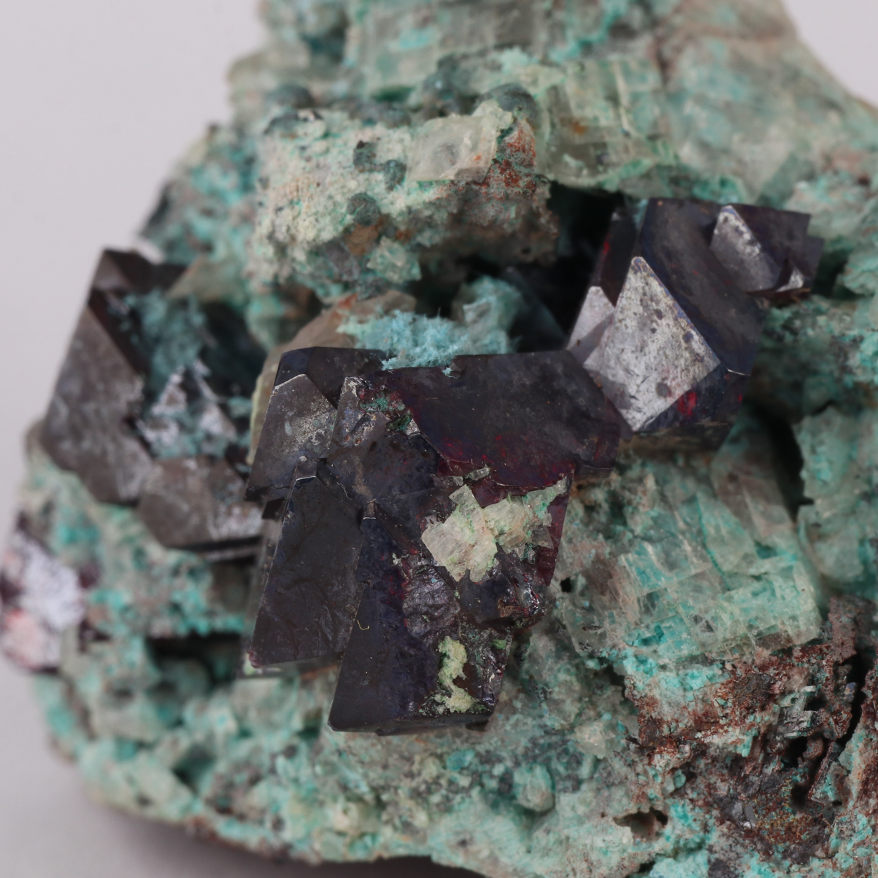 Plancheite & Chrysocolla With Cuprite